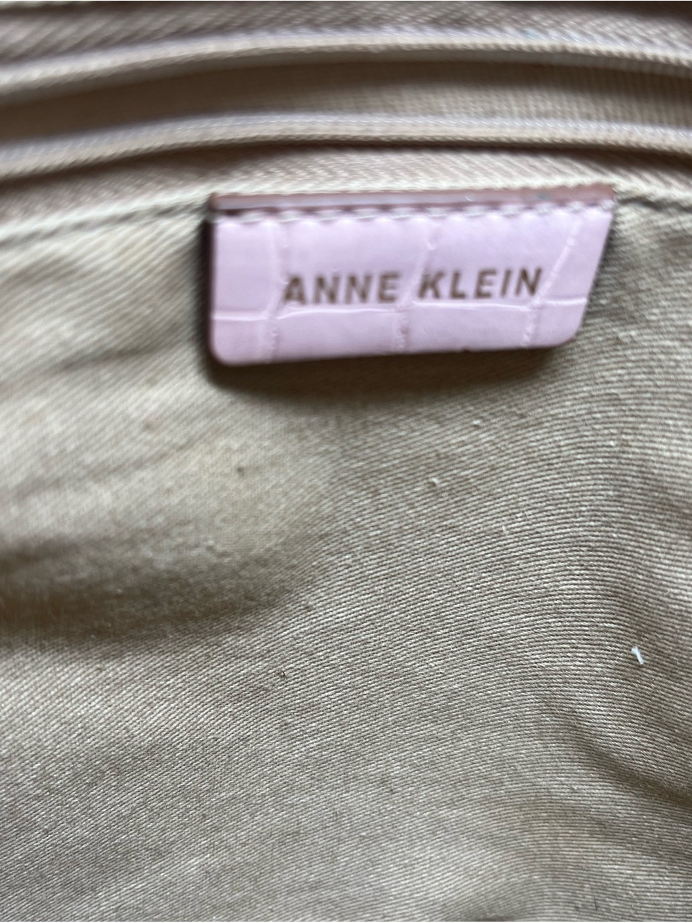 Anne Klein Pink Patterned Dome Satchel with Croc Trim - Picture 9 of 9